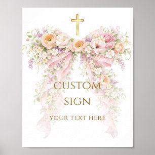 Poster Fille de l'arc floral Bloom Baptême