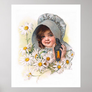 Poster Fille de marguerite de Maud Humphrey