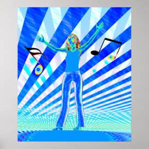 Poster Fille de musique