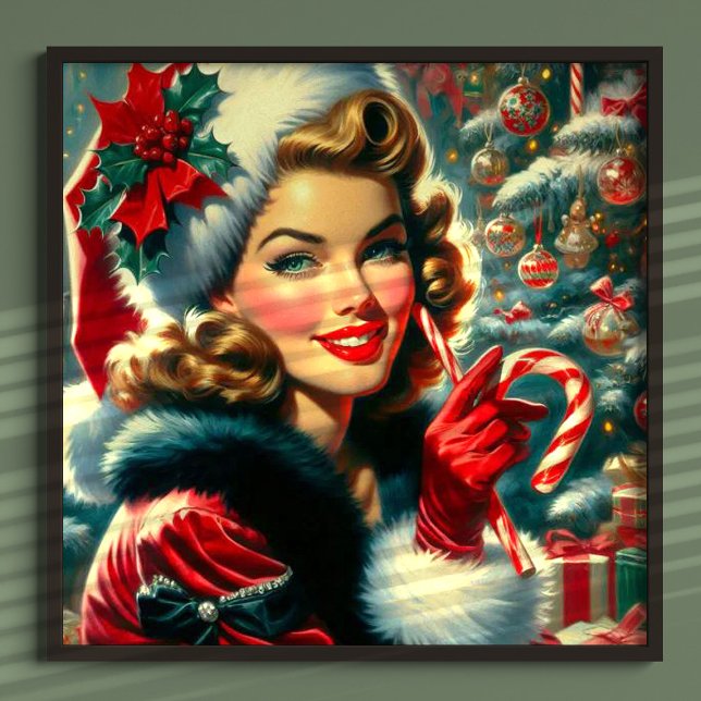 Poster Fille de Noël Vintage (Créateur téléchargé)