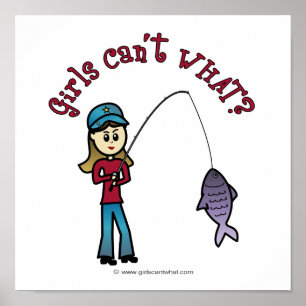 Poster Fille de pêche légère