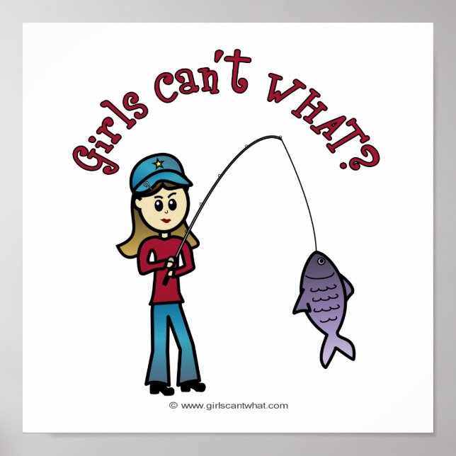 Poster Fille de pêche légère (Devant)