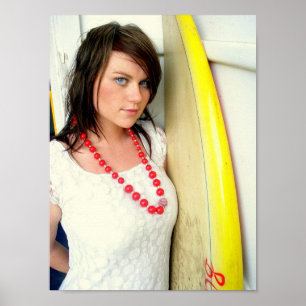 Poster fille de surfer