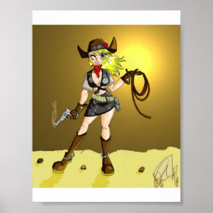 Poster Fille de vache