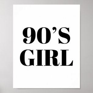 Poster Fille des années 90