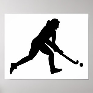 Poster Fille d'hockey de champ