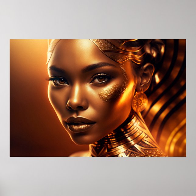 Poster fille d'or (Devant)