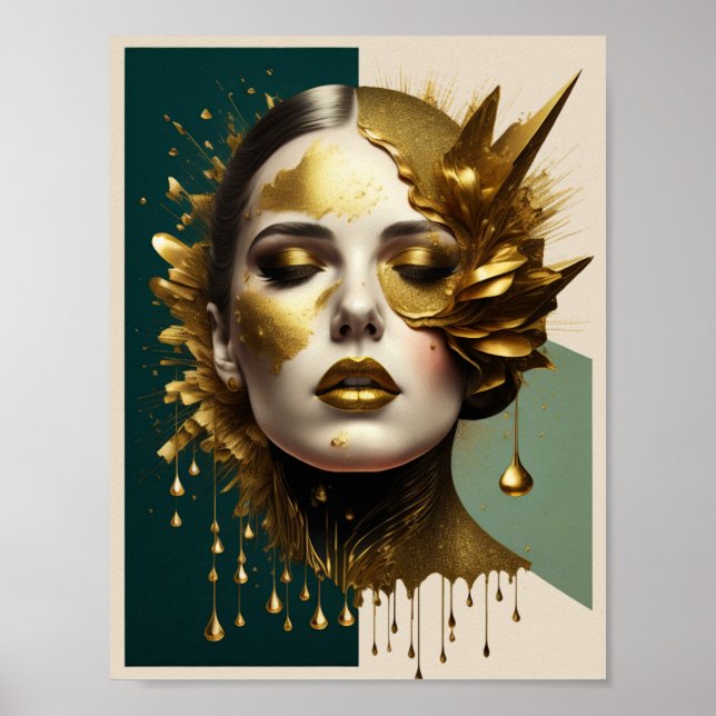 Poster fille d'or (Devant)