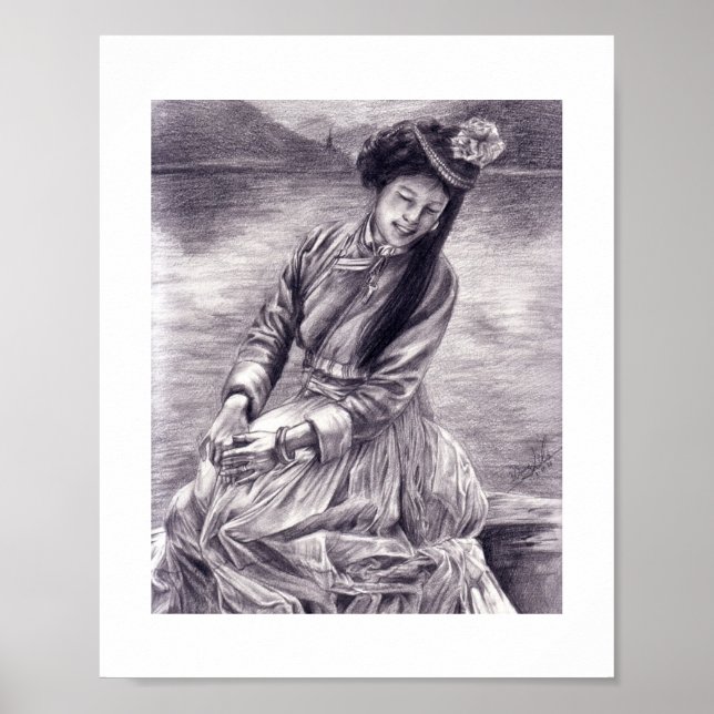 Poster Fille du lac Lugu (Devant)