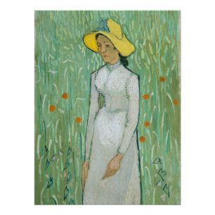 Poster Fille en blanc par Vincent van Gogh
