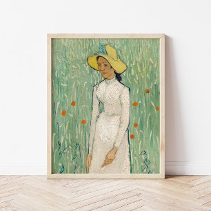 Poster Fille en blanc   Vincent van Gogh