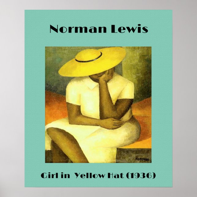 Poster Fille en casquette jaune par Norman Lewis (1936) (Devant)