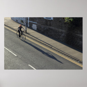 Poster Fille en vélo