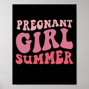 Poster Fille enceinte été