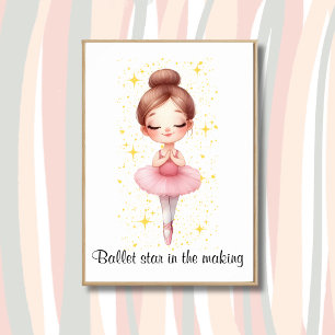 Poster Fille étoile de ballet 
