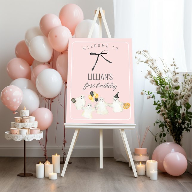 Poster Fille Fantôme d'anniversaire et Baby shower de la  (Créateur téléchargé)