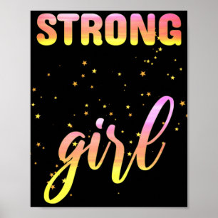 Poster Fille Forte Pastel Star