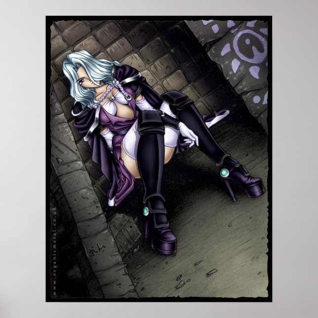 Poster Fille guerrière Anime (Devant)