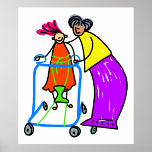 Poster Fille handicapée