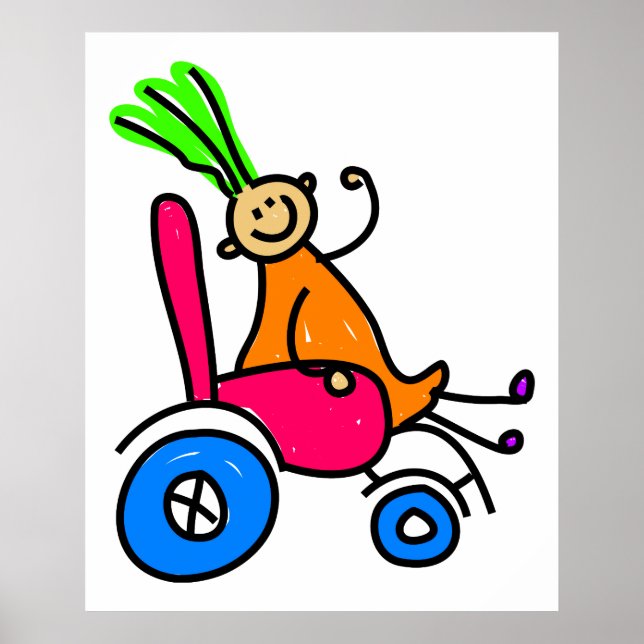 Poster Fille handicapée (Devant)