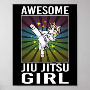 Poster Fille Incroyable de Jiu Jitsu pour Tout-Petit de J