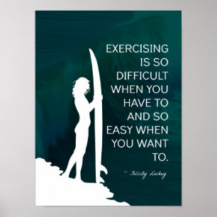 Poster Fille inspirée de surfer