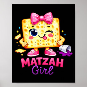Poster Fille Matzah Happy ver Seder juif de Pâque juive