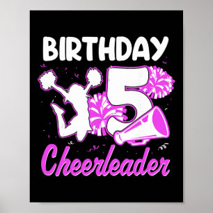 Poster Fille meneuse de claque 5 ans anniversaire 5 ans