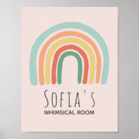 Fille mignonne Boho rose Rainbow Baby Nursery