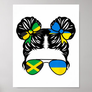 Poster Fille moitié jamaïcaine moitié ukrainienne Jamaïqu