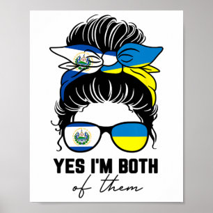 Poster Fille moitié salvadorienne moitié ukrainienne El S