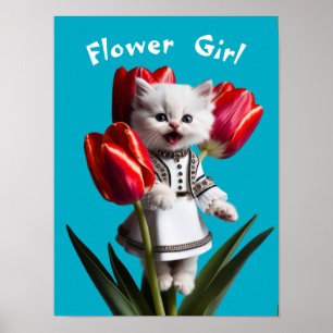 Poster Fille Perse Blanche