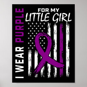 Poster Fille Pourpre Petite Fille Épilepsie Sensibilisati