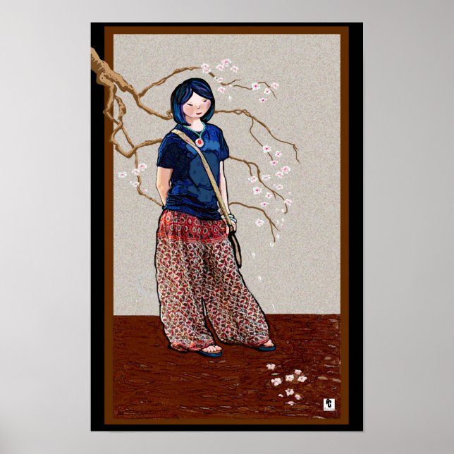 Poster Fille Sakura version 2 (Devant)