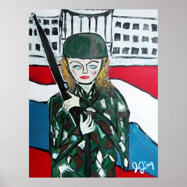Poster Fille soldat (Devant)