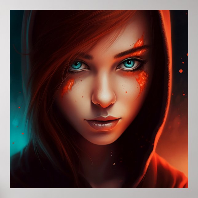 Poster Fille Super-Héros (Devant)