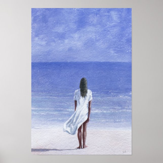 Poster Fille sur la plage 1995 (Devant)