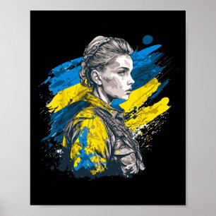 Poster Fille ukrainienne - Force face à l'opposition