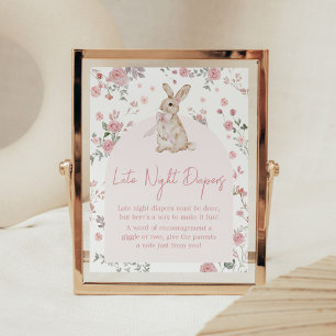 Poster Fille Un Baby shower De Lapin Diapeurs De Nuit Tar