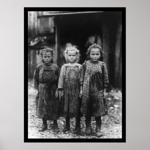 Poster Filles 1910 de Shucker d'huître