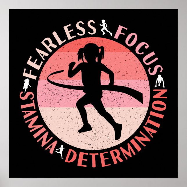 Poster Filles à l'état d'esprit - Focus courreur sans peu (Devant)