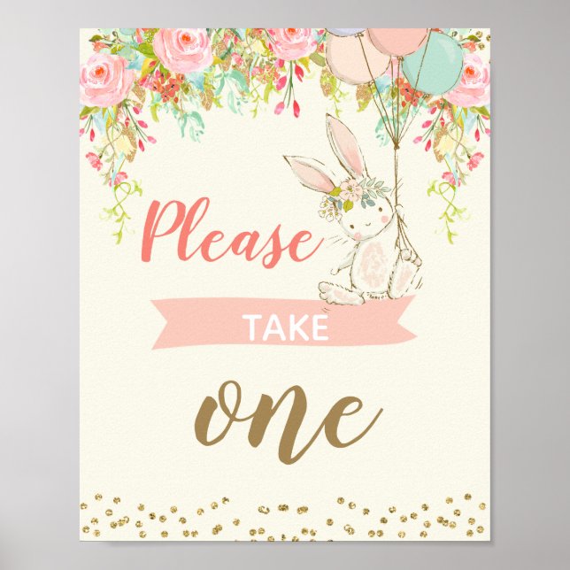 Poster Filles Bunny Favor Signal 8x10 pouces (Devant)