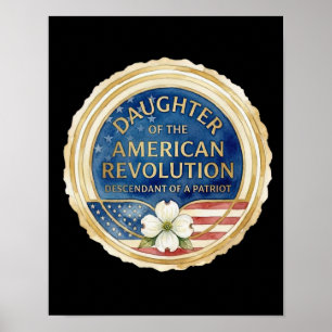 Poster Filles de la Révolution américaine patriote USA