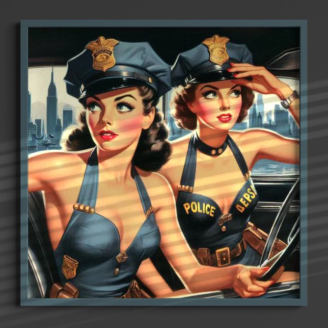 Poster Filles de police rétro (Créateur téléchargé)