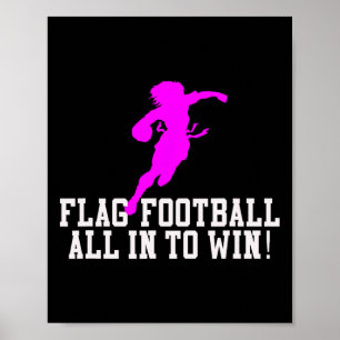 Poster Filles Drapeau Football Pour Enfants Jeunes Ou Fem