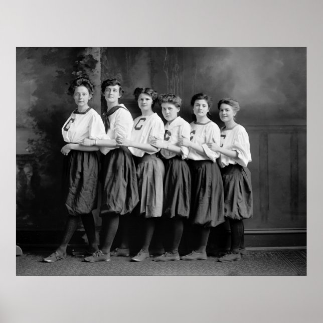 Poster Filles en fleurs, début des années 1900 (Devant)