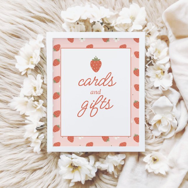 Poster Filles fraises Anniversaire | Cartes & Cadeaux Sig (Créateur téléchargé)