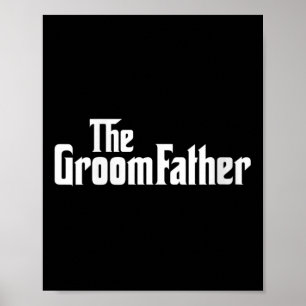 Poster Filles Groom Père Mariée Fête de mariage Père de