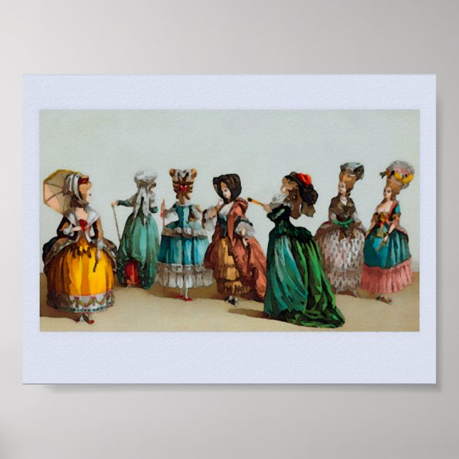 Poster Filles heureuses ~ Imprimer Plaque de mode (Devant)