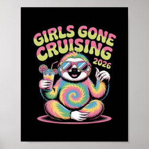 Poster Filles Hippies de la Paresse en Croisière Vacances
